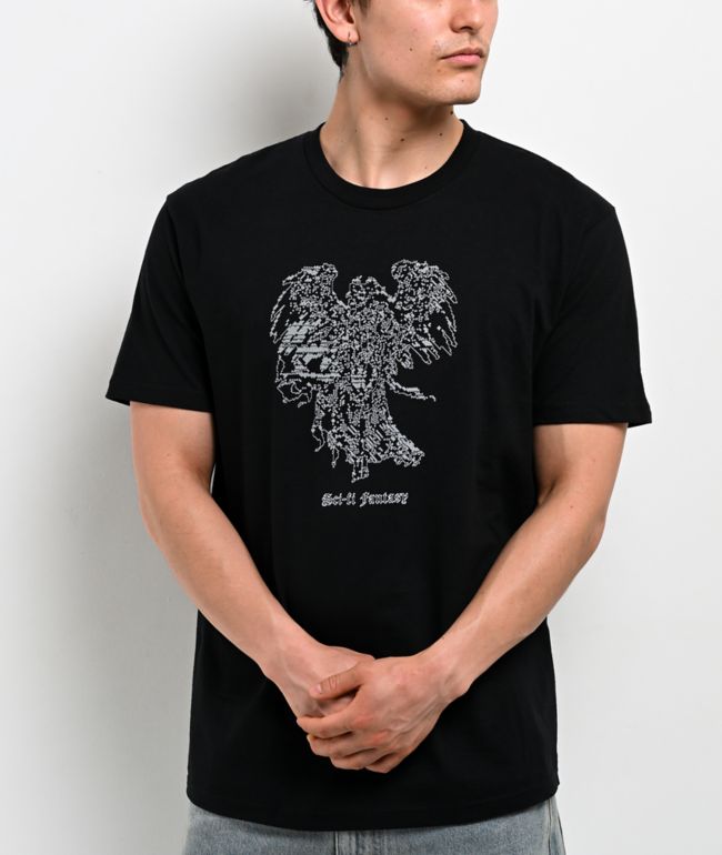 Sci-Fi Fantasy Corporate Aesthetics Black T-Shirt - Sci-fi Fantasy