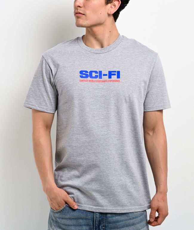 Sci-Fi Fantasy World Grey T-Shirt - Sci-fi Fantasy