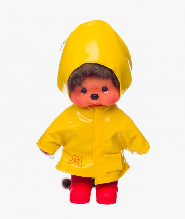 Monchhichi Raincoat Boy Vinyl Plush Toy - 