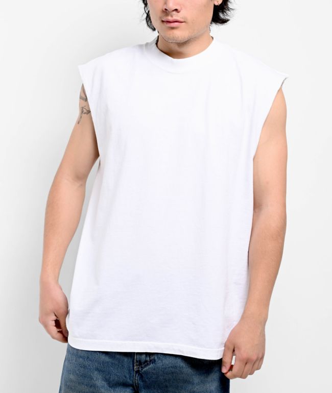 Shaka Wear Max Heavyweight White Tank Top - Shaka Wear