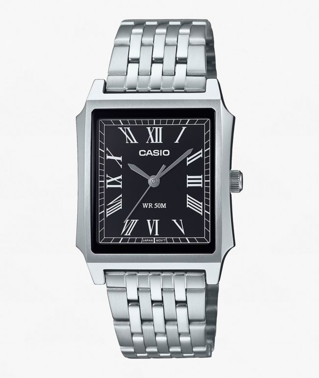 Casio MTPB190D-1BV Vintage Silver & Black Analog Watch - G-Shock