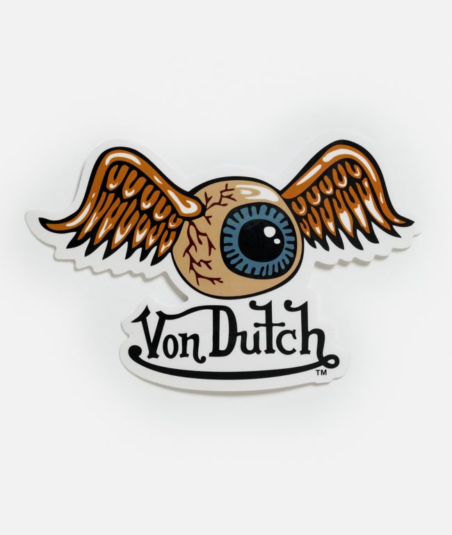 Von Dutch Flying Eyeball Sticker - Color Bars