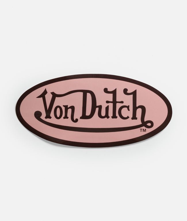Von Dutch Core Logo Pink & Black Sticker - Von Dutch