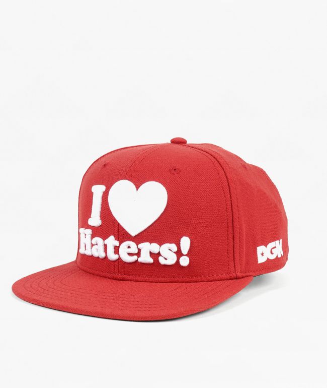 DGK I Love Haters Crimson Snapback Hat - DGK