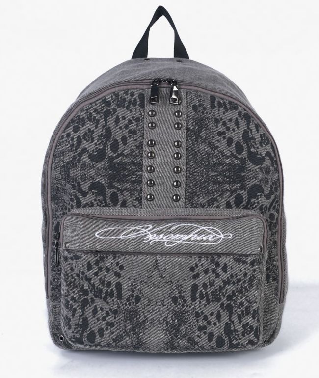 Insomnia Visuals Denim Cheetah Grey Backpack - Insomnia Visuals