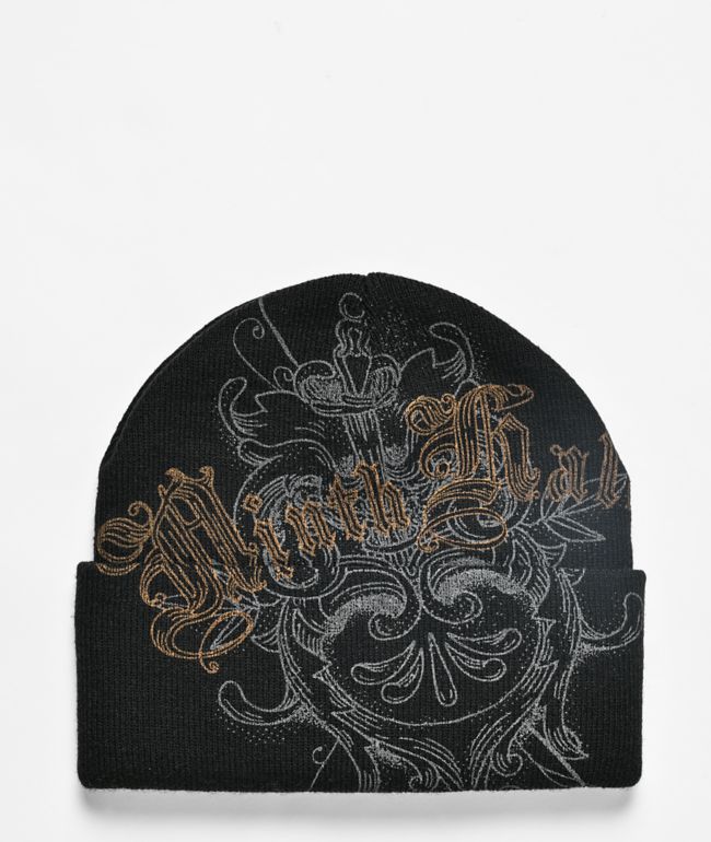 Ninth Hall Pierced Black Beanie - Ninth Hall