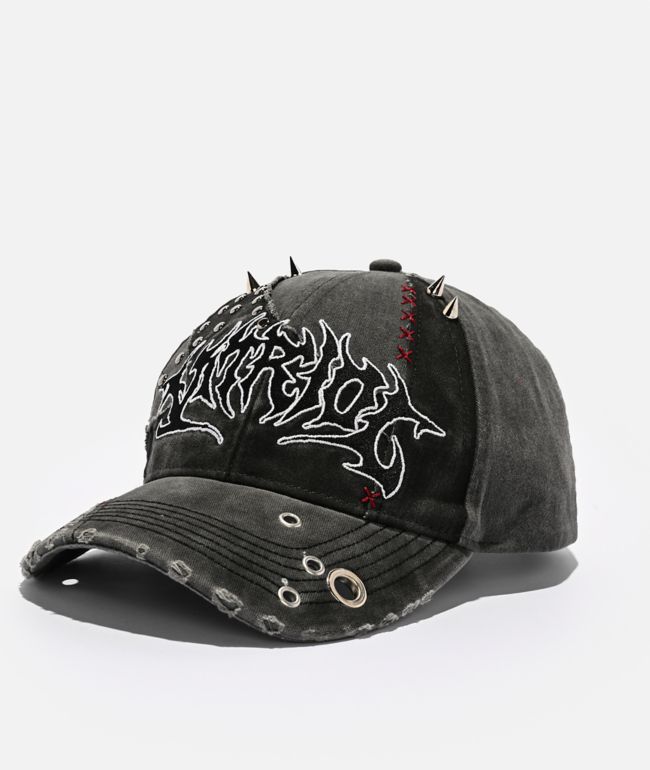 Vitriol Atlas Distressed Black Snapback Hat - Vitriol