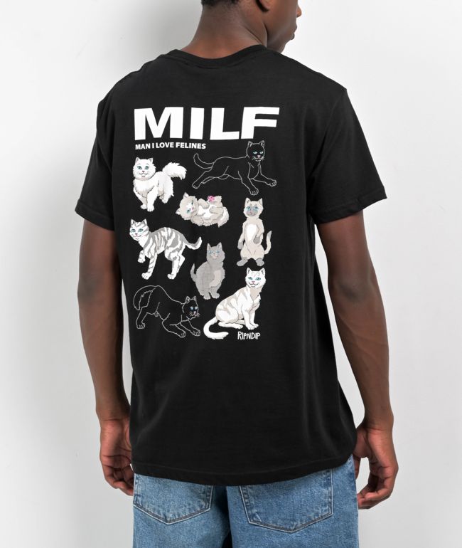 RIPNDIP Man I love Felines Black T-Shirt - RIPNDIP