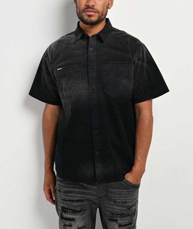 Affliction Death's Reflection Washed Black Button Up Shirt - Affliction