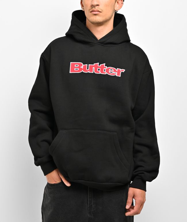 Butter Goods Ripstop Logo Black Hoodie - Butter Goods