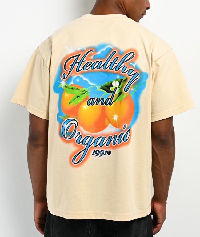 Midnight Organic Healthy Airbrush Cream T-Shirt - Midnight Organic