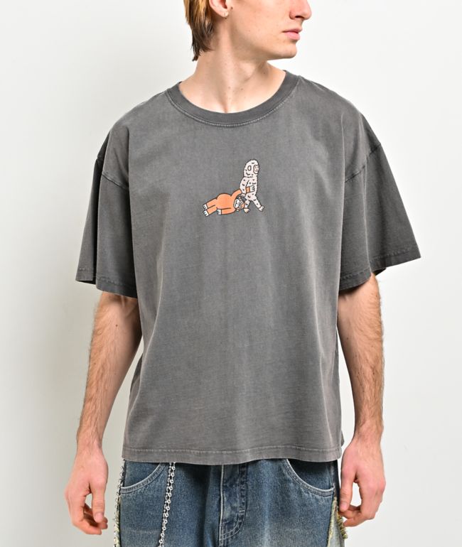 A.LAB Monkey Walk Grey Wash T-Shirt - A.LAB