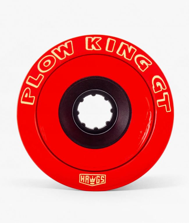 Hawgs Plow King GT 74mm 76a Red Gloss Cruiser Skateboard Wheels - Hawgs