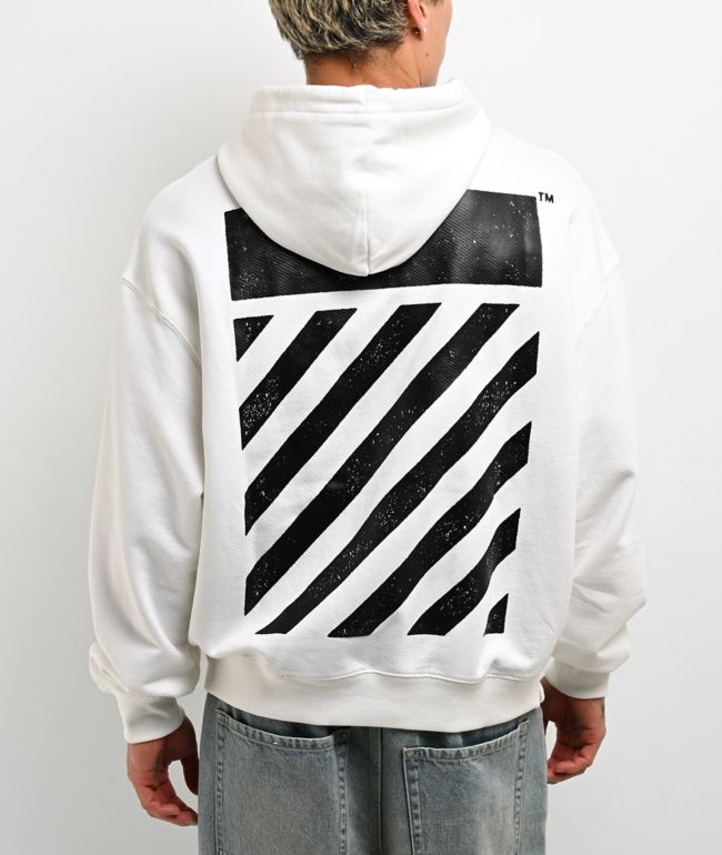 L/AB c/o Off-White™ Diagonal White Hoodie - L/AB c/o Off-White