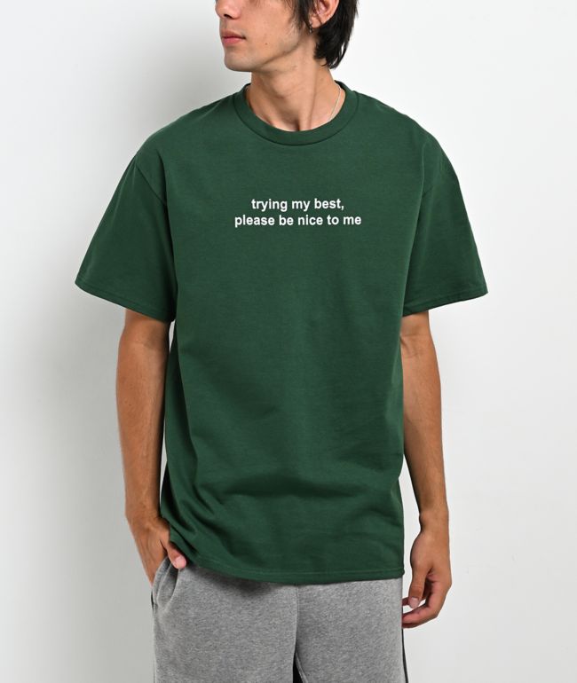 A.LAB Trying My Best Green T-Shirt - A.LAB