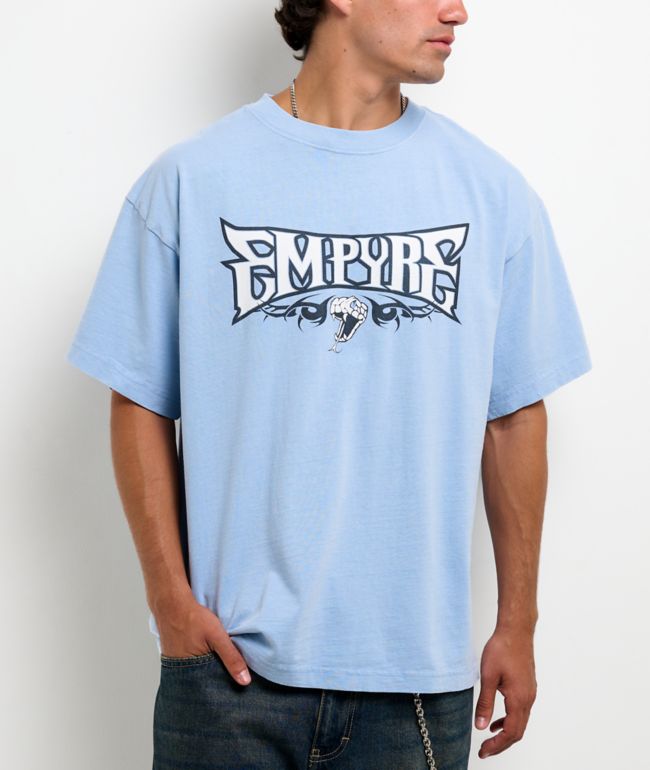 Empyre Venue Baby Blue Wash Boxy T-Shirt - Empyre