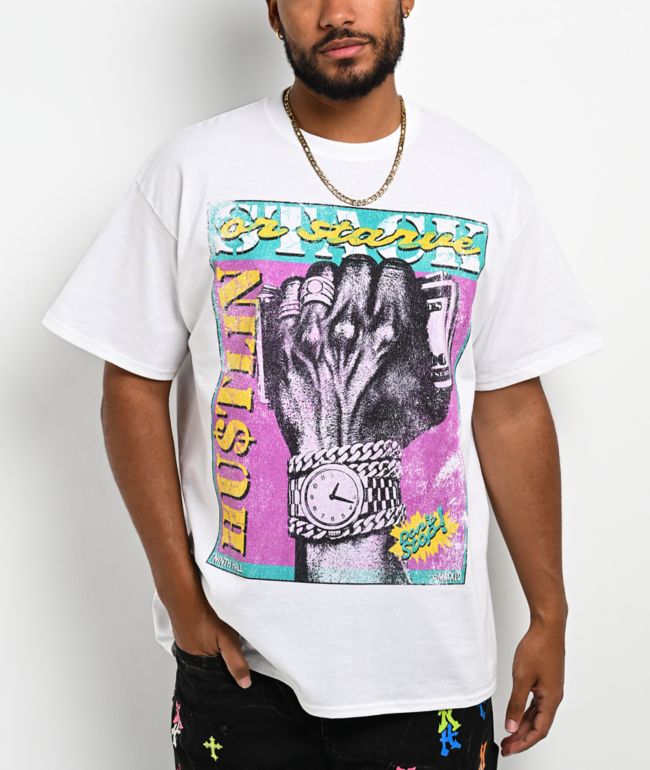 Ninth Hall Hustlin Vintage White T-Shirt - 