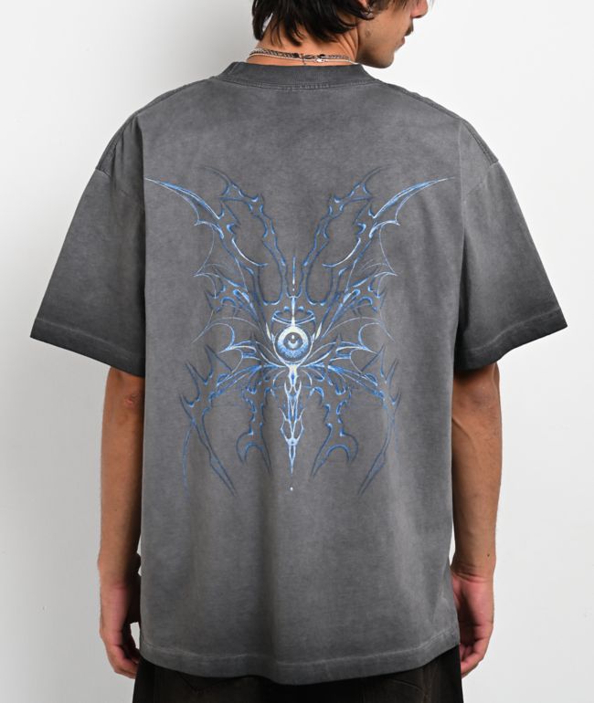 Vitriol Cyber Seraphim Char Grey Wash T-Shirt - Vitriol