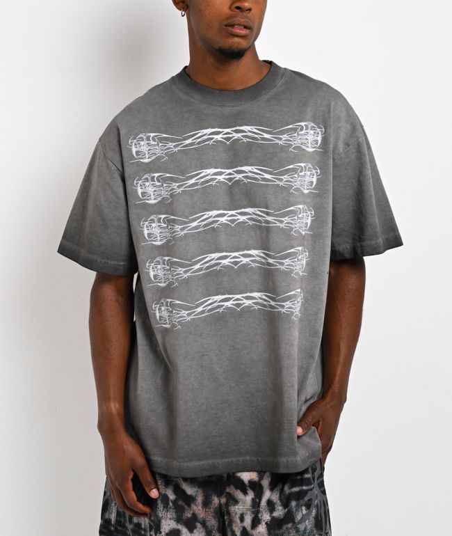 Vitriol Band Geek Charcol Grey Wash T-Shirt - Vitriol