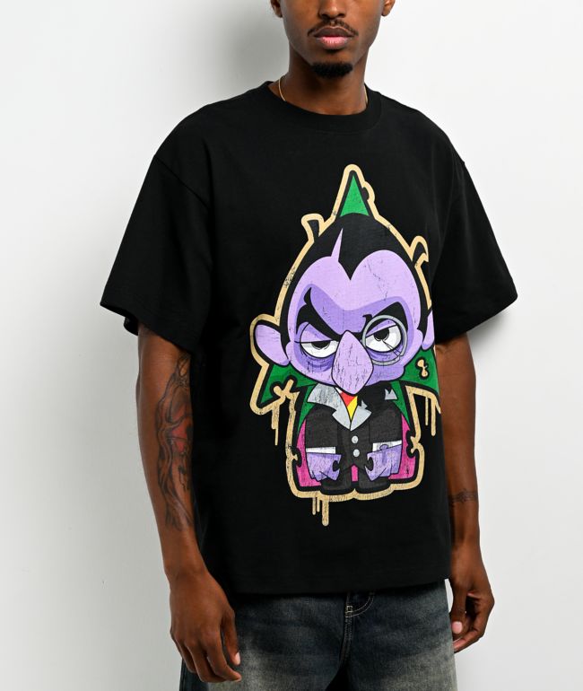 Sesame Street Zombie Count Von Count Black T-Shirt - Sesame Street