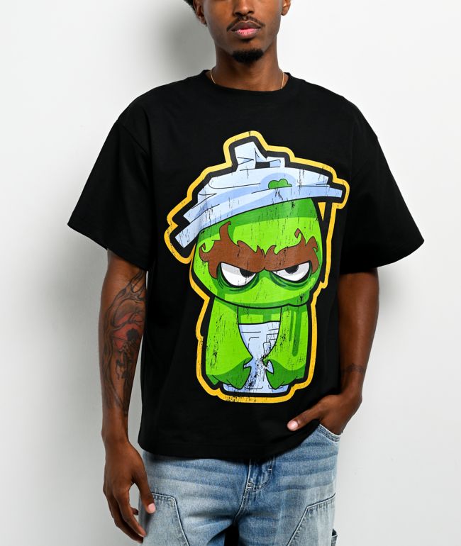Sesame Street Zombie Oscar The Grouch Black T-Shirt - Sesame Street