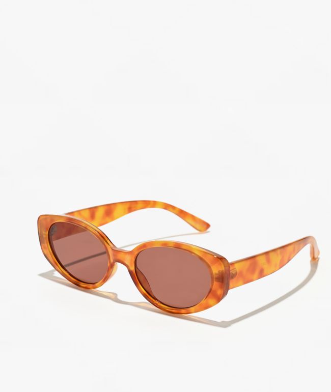Tortoiseshell Light Brown Cat Eye Sunglasses - 