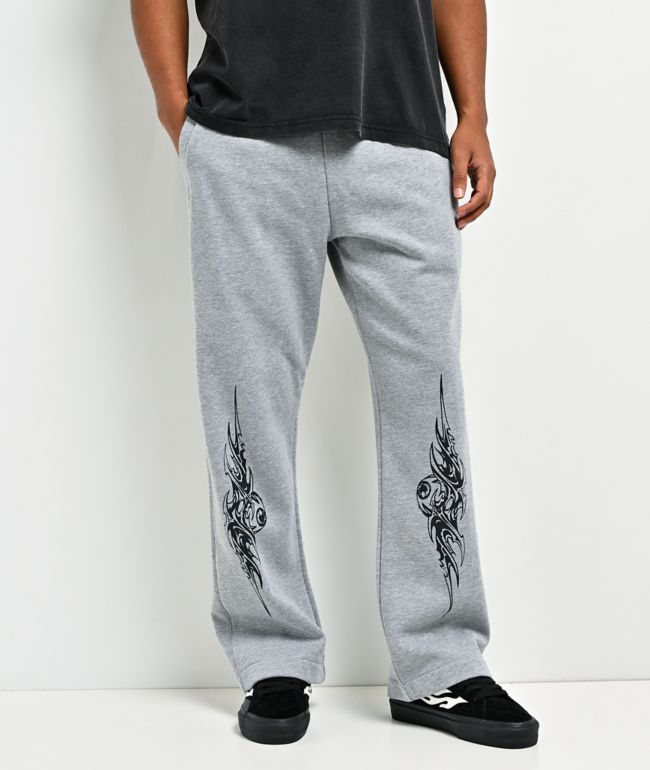 Vitriol Cyber Bones Grey Baggy Sweatpants - Vitriol