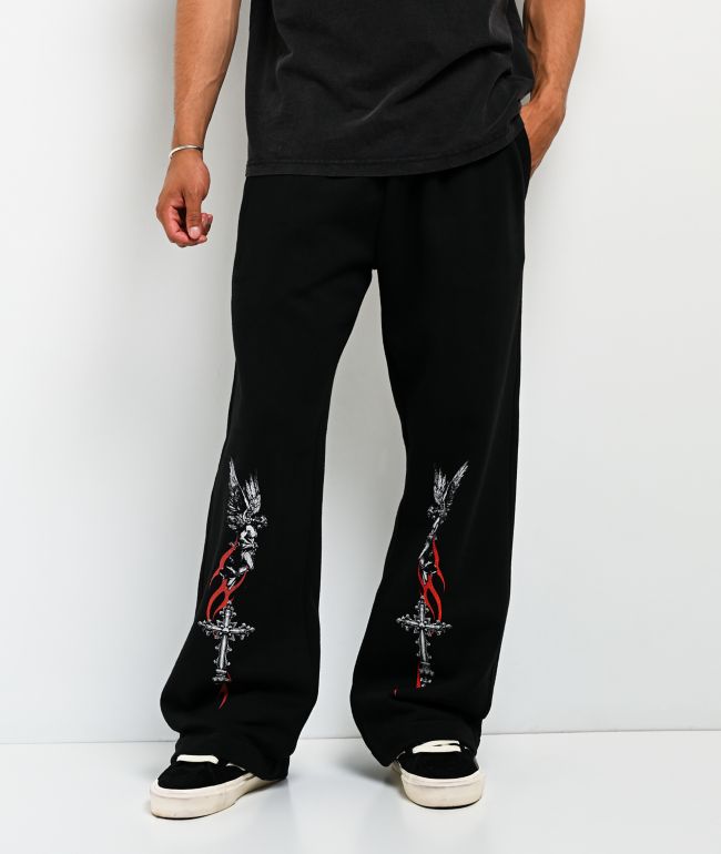 Vitriol Eternal Grace Black Baggy Sweatpants - Vitriol