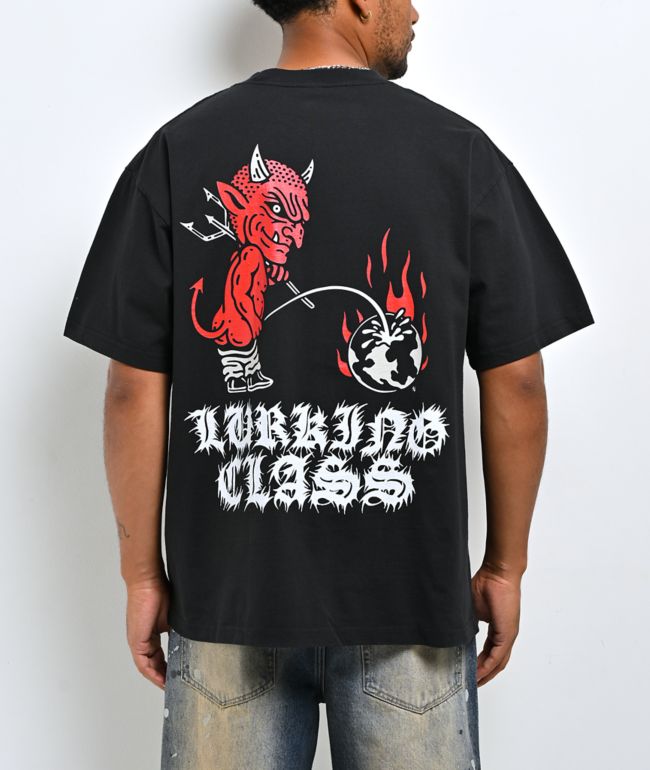 Lurking Class by Sketchy Tank Global Warming Black T-Shirt - Lurking Class by Sketchy Tank
