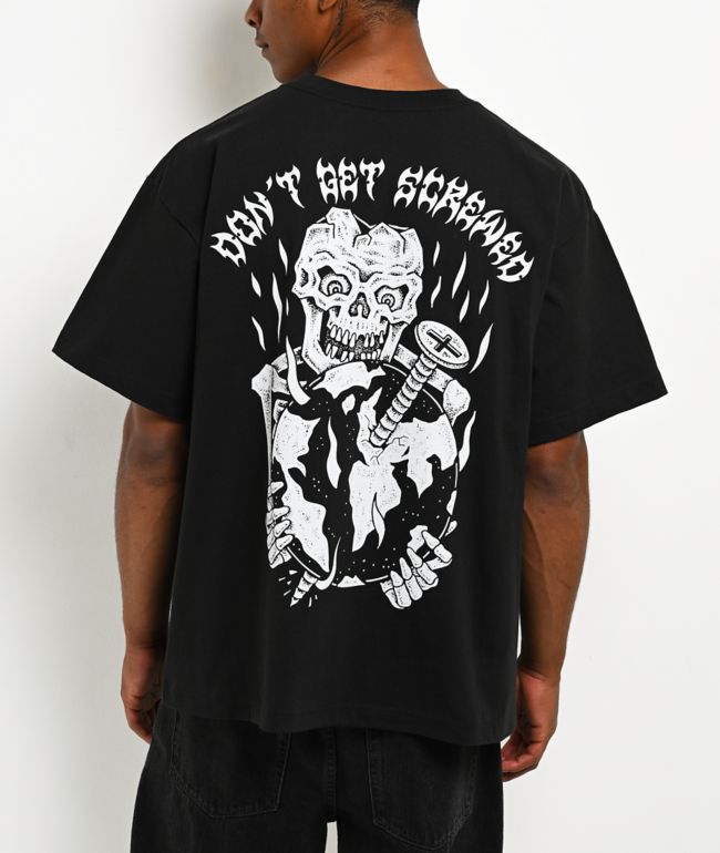 Lurking Class by Sketchy Tank Don't Get Screwed Black T-Shirt - Lurking Class by Sketchy Tank