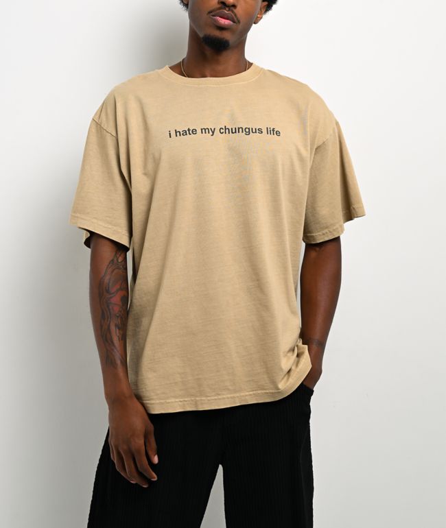 I Hate My Chungus Life Vintage Beige T-Shirt - A.LAB