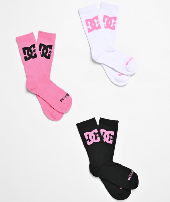 DC Star Logo 3 Pack Crew Socks - DC