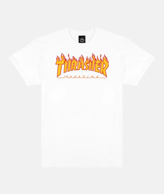 Thrasher Kids Flame White T-Shirt - Thrasher