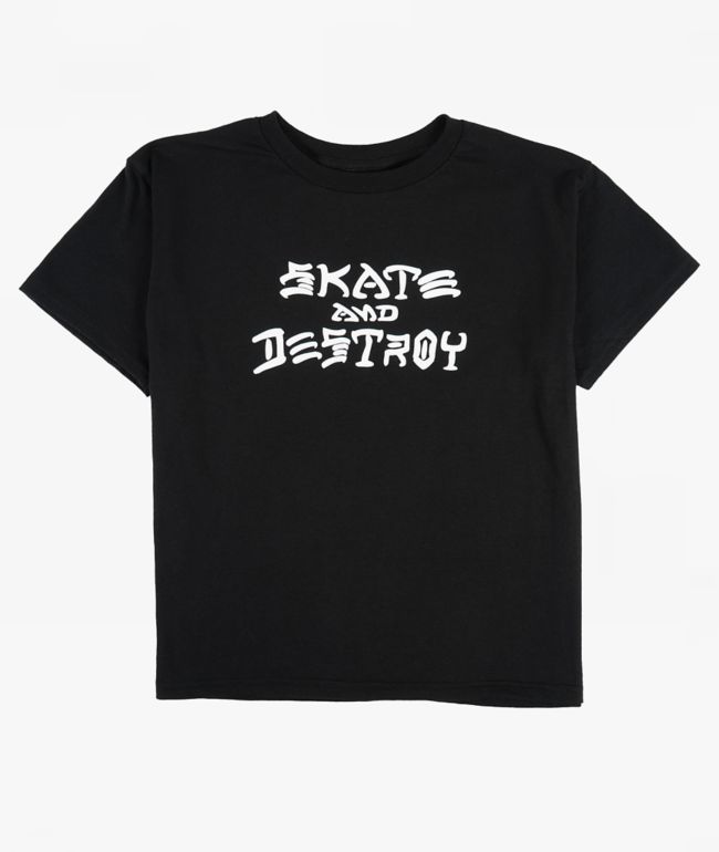 Thrasher Kids Sk8 And Destroy Black T-Shirt - Thrasher