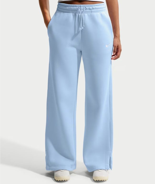 Nike Sportswear Phoenix Blue High Rise Wide Leg Sweatpants - Nike