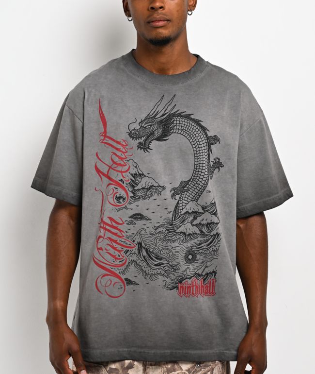 Ninth Hall Fallay Charcoal Grey Wash T-Shirt - Ninth Hall