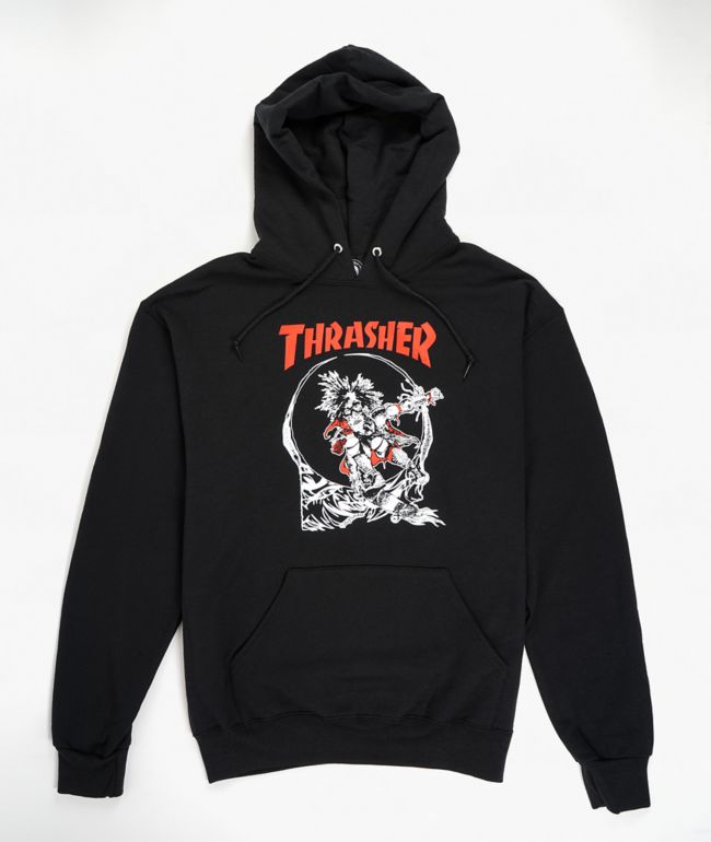 Thrasher Outlaw Two-Tone Black Hoodie - Thrasher