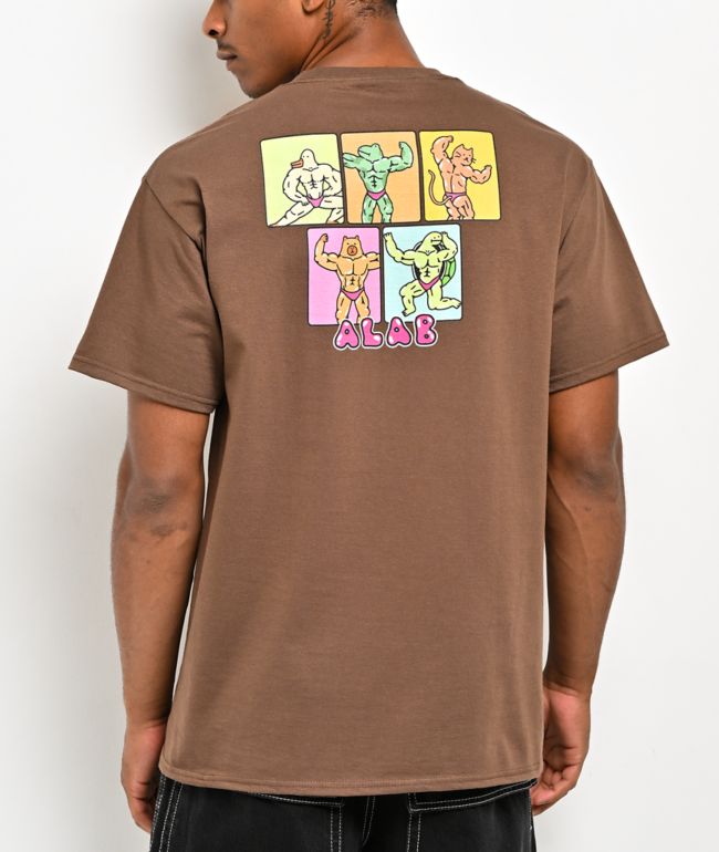 A.LAB Hit The Gym Brown T-Shirt - A.LAB