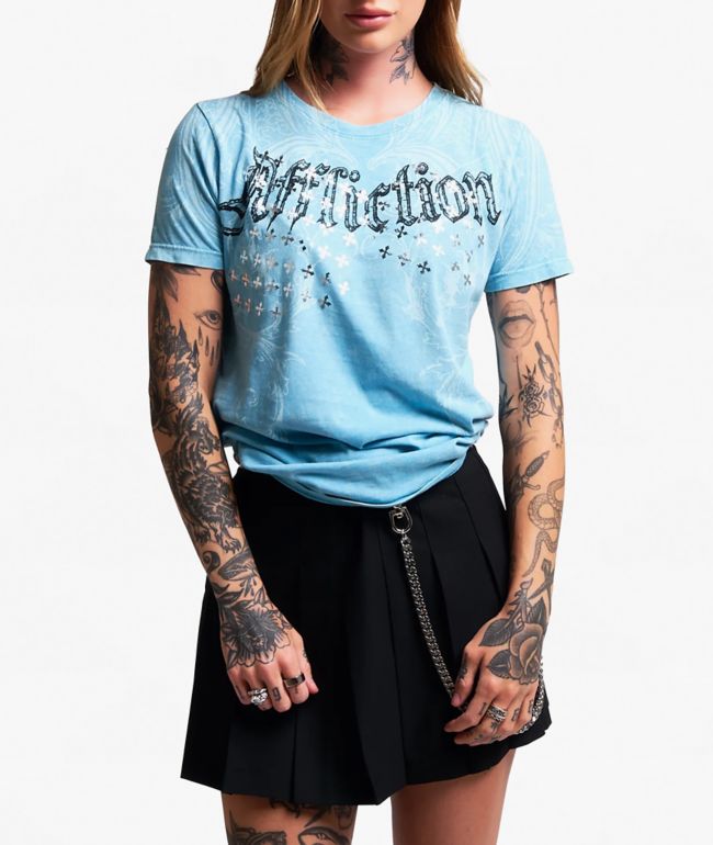 Affliction Stampede Blue Wash T-Shirt - Affliction