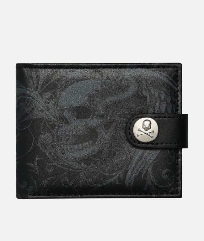 Insomnia Visuals Double Skull Black Wallet - Insomnia Visuals
