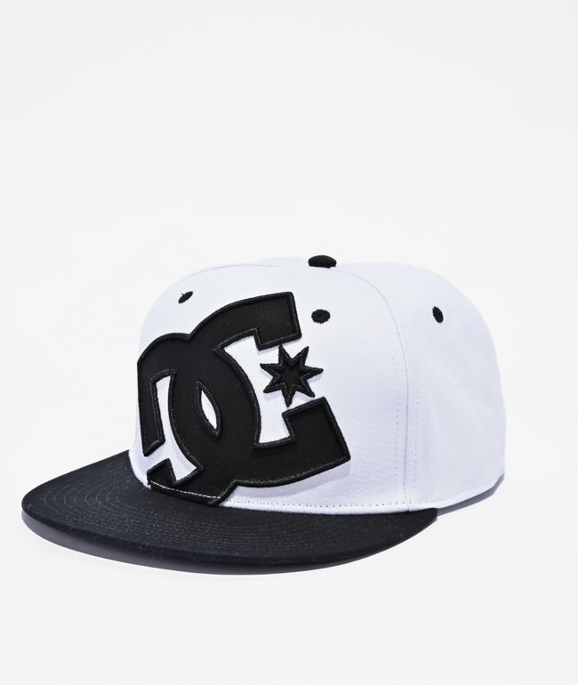 DC Double That White & Black Snapback Hat - DC