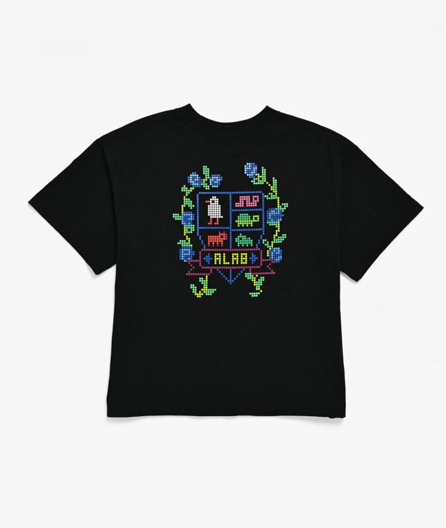 A.LAB Kids Cross Stitch Black T-Shirt - A.LAB