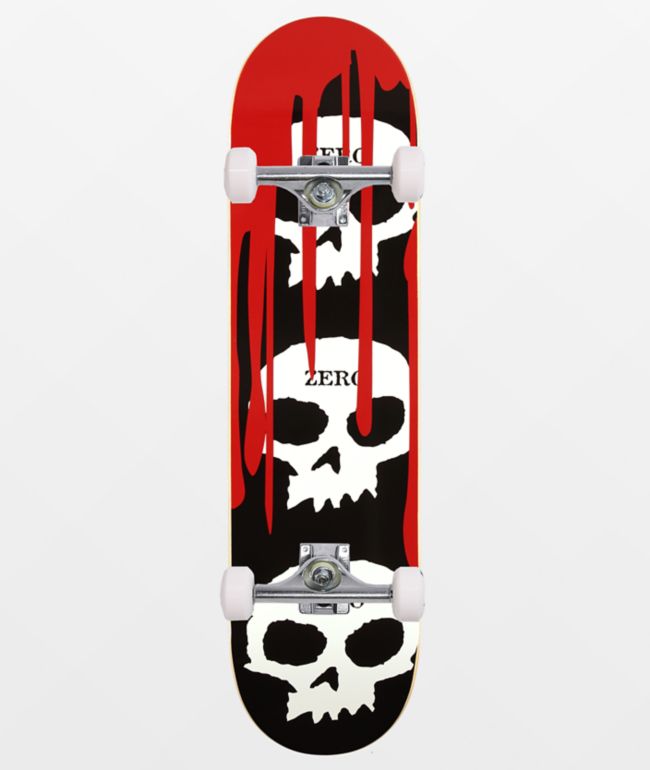 Zero 3 Skull Blood 8.0"  Assembled Skateboard Complete - Zero