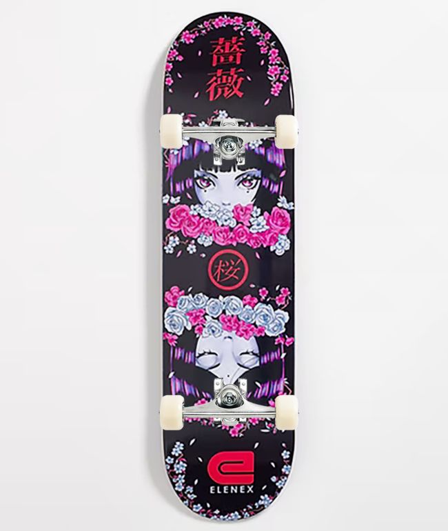 Elenex Cherry Rose 8.0"  Assembled Skateboard Complete - Elenex