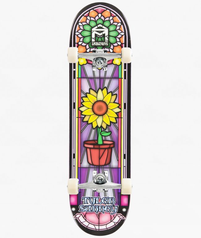Sk8mafia Surrey Stained Glass 8.25" Assembled Skateboard Complete - Sk8mafia