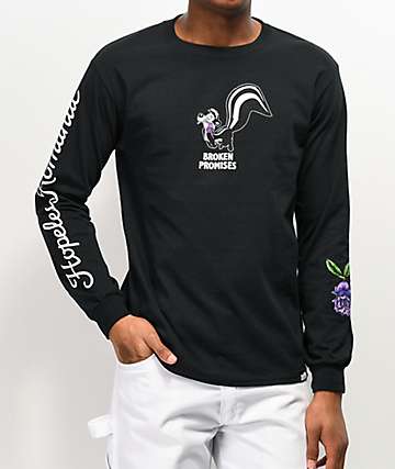 Broken Promises x Pepe Le Pew Pepe Thornless Black Long Sleeve T-Shirt