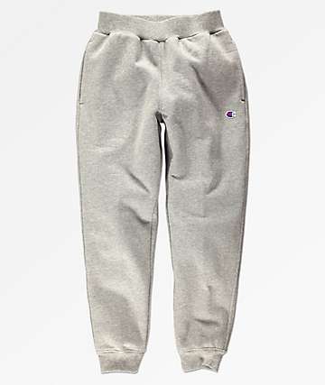 Champion Boys Small C Medium Grey Fleece Jogger Sweatpants