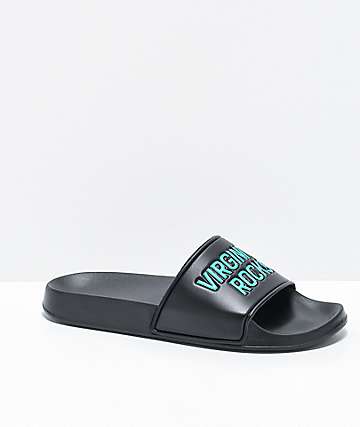 Danny Duncan Virginity Rocks Black & Blue Slide Sandals