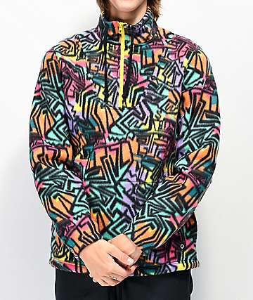 Empyre Aspen Multicolor Print Half Zip Tech Fleece Jacket