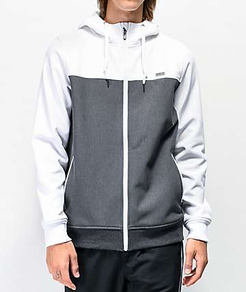 Empyre Highlights White & Charcoal Tech Fleece Jacket